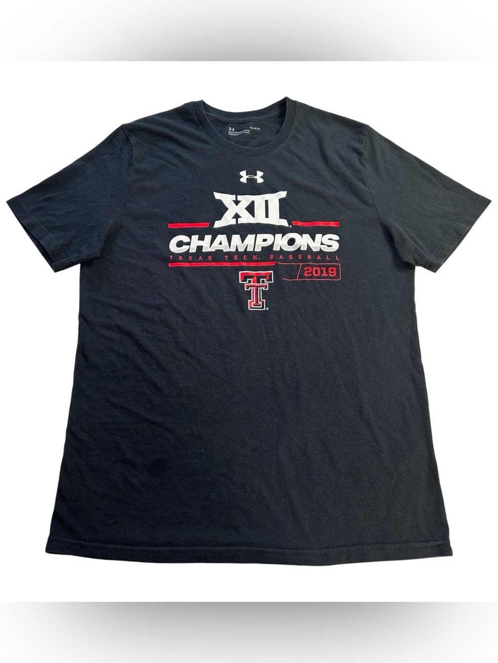 Under Armour Texas Tech Baseball Big 12 Champions Men’s Performance T-Shirt sz L